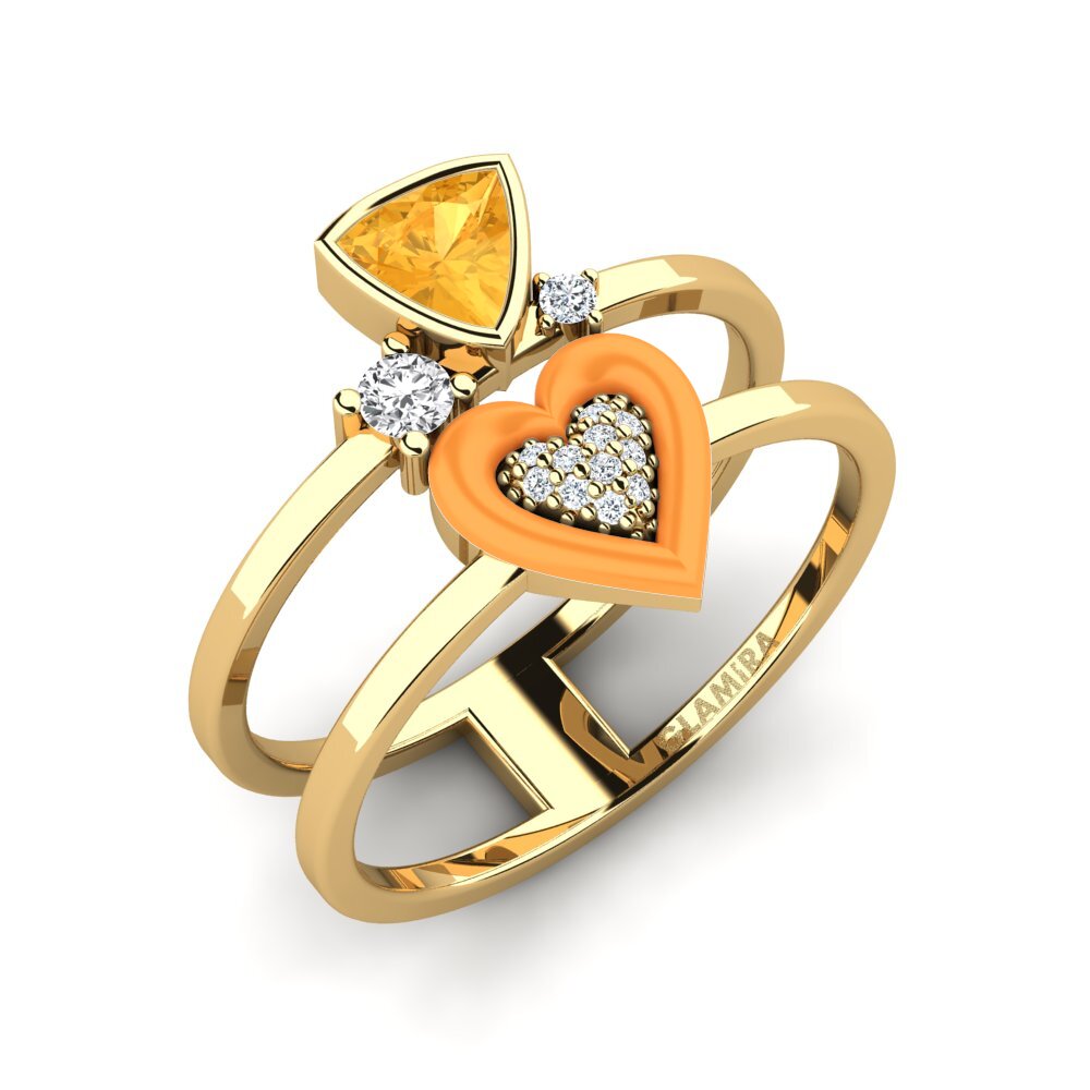 Citrine Ring Affollata