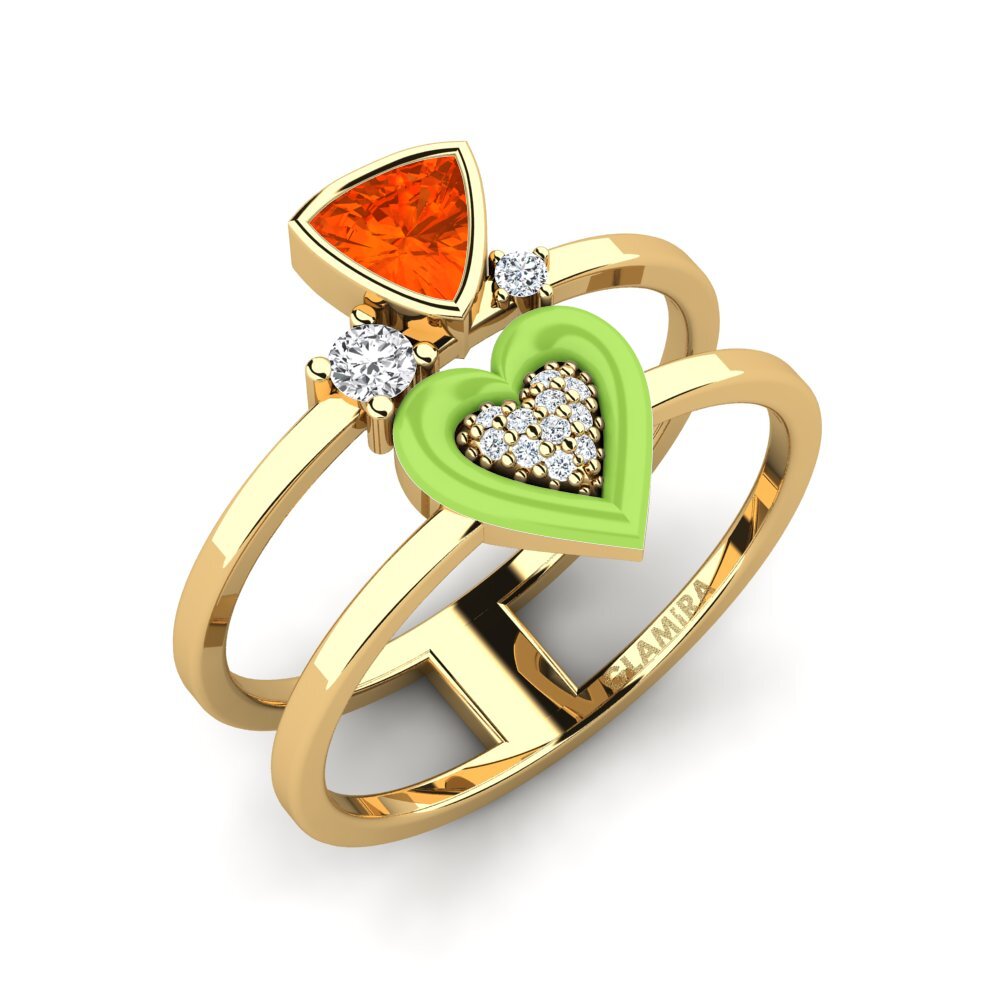 Fire Opal Ring Affollata