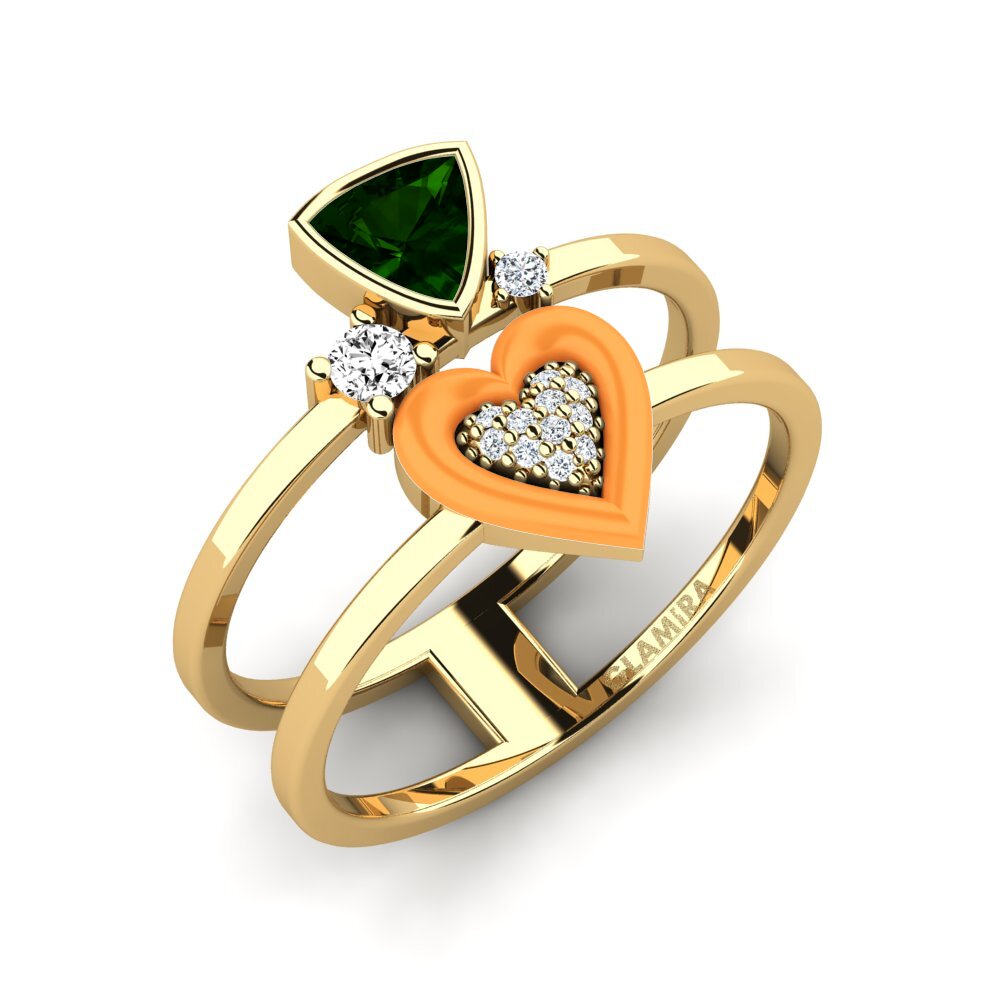 Turmalina verde Anillo Affollata