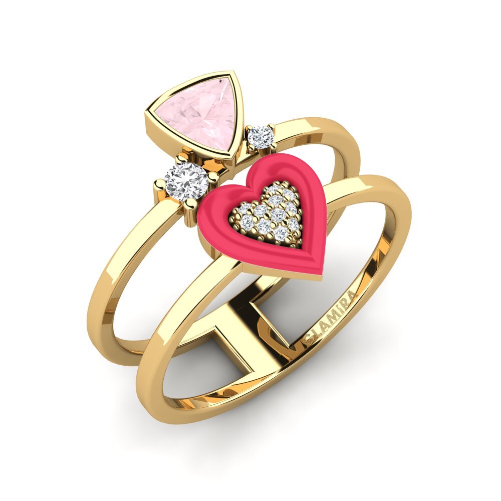 Rose Quartz Ring Affollata