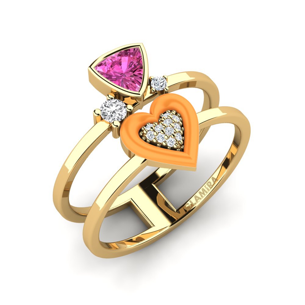 Pink Topaz Ring Affollata