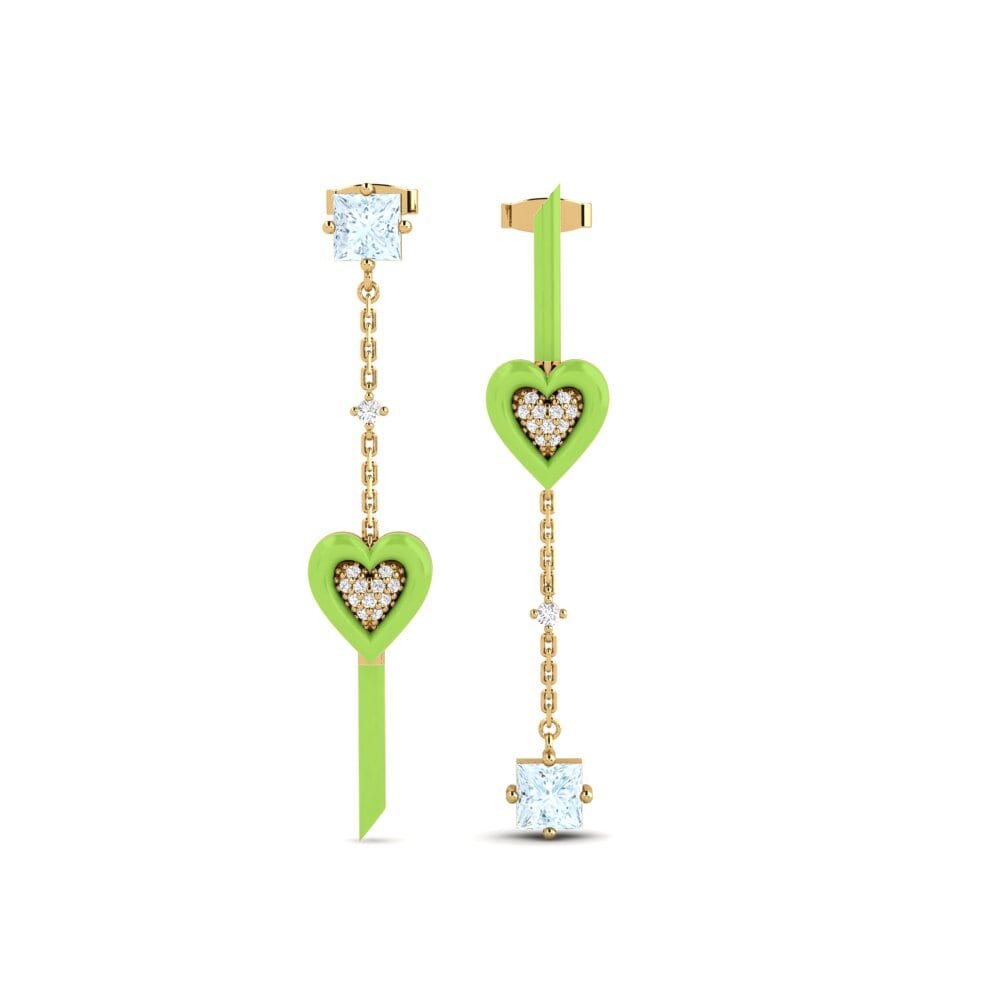 Pendientes Aguamarina Gotas y cuelgan