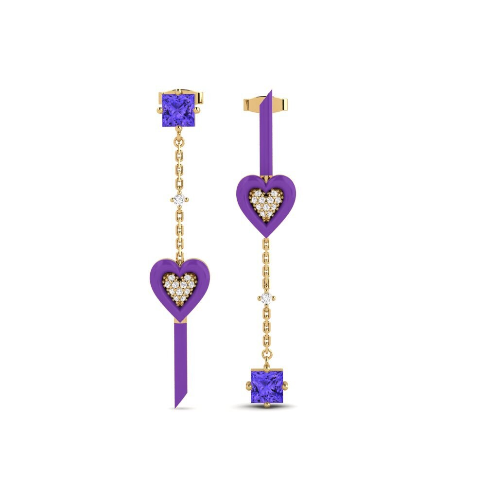 Pendientes Tanzanita Gotas y cuelgan