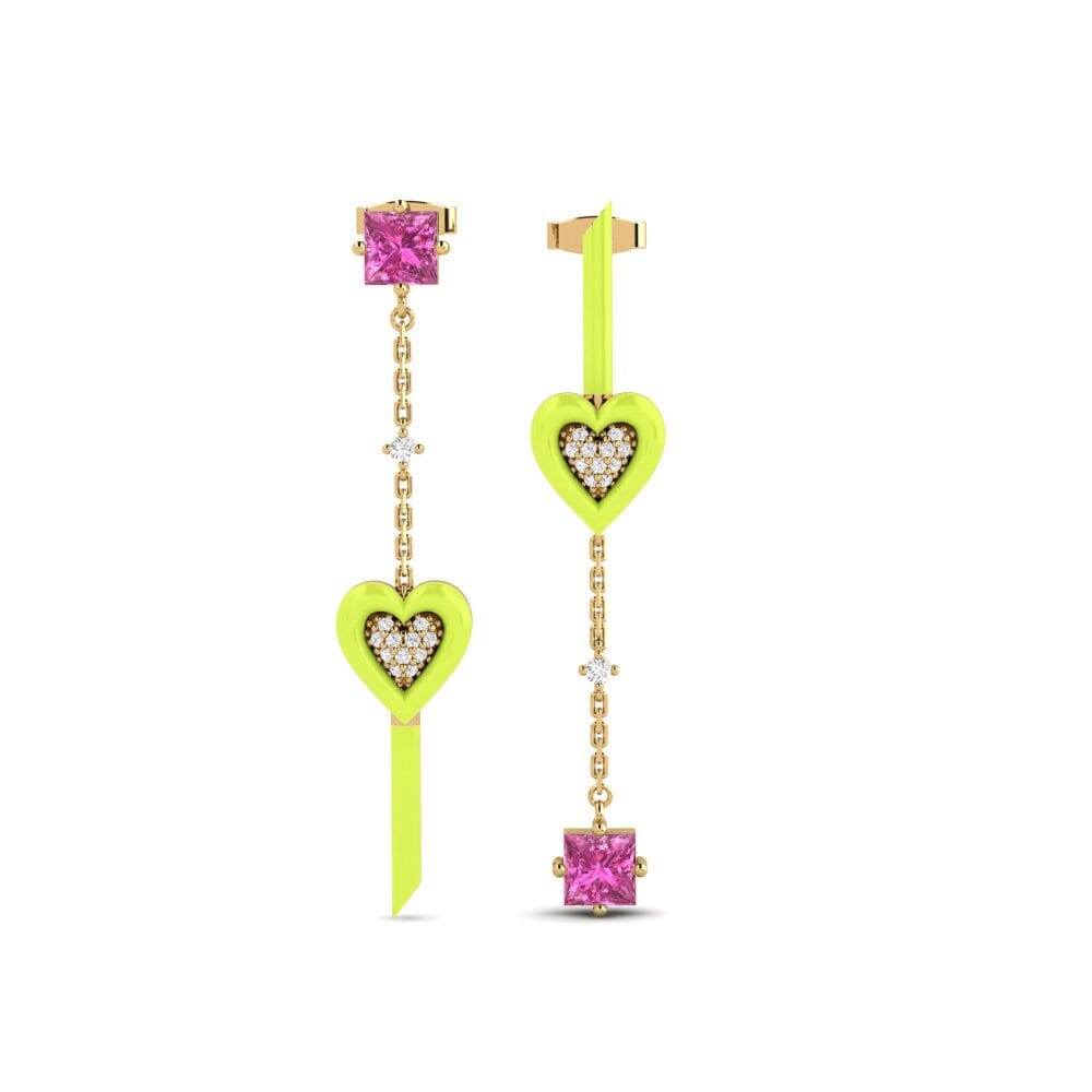 Drops & Dangle Pink Topaz Earrings