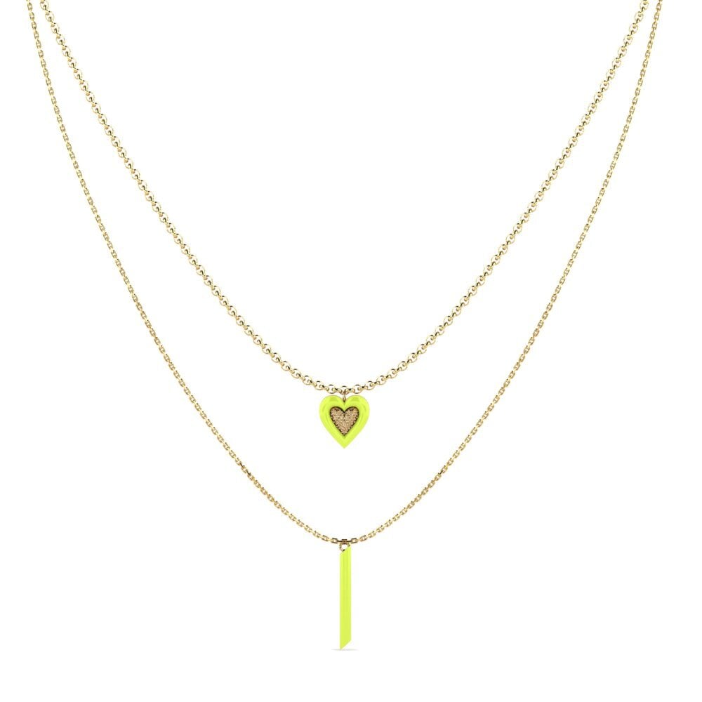 Diamante café Collar de Mujer Anefiktos
