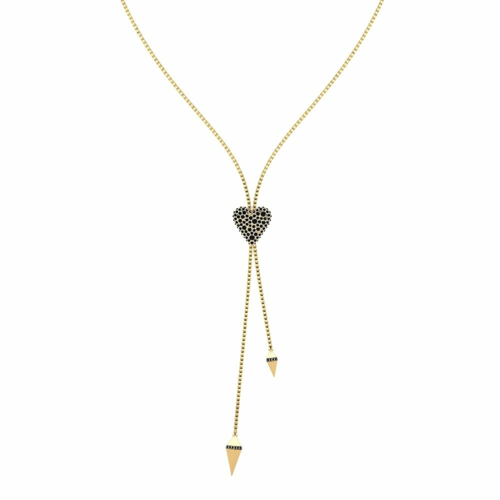 Bolo Fearless Necklace Ardentii 585 Yellow Gold Black Onyx