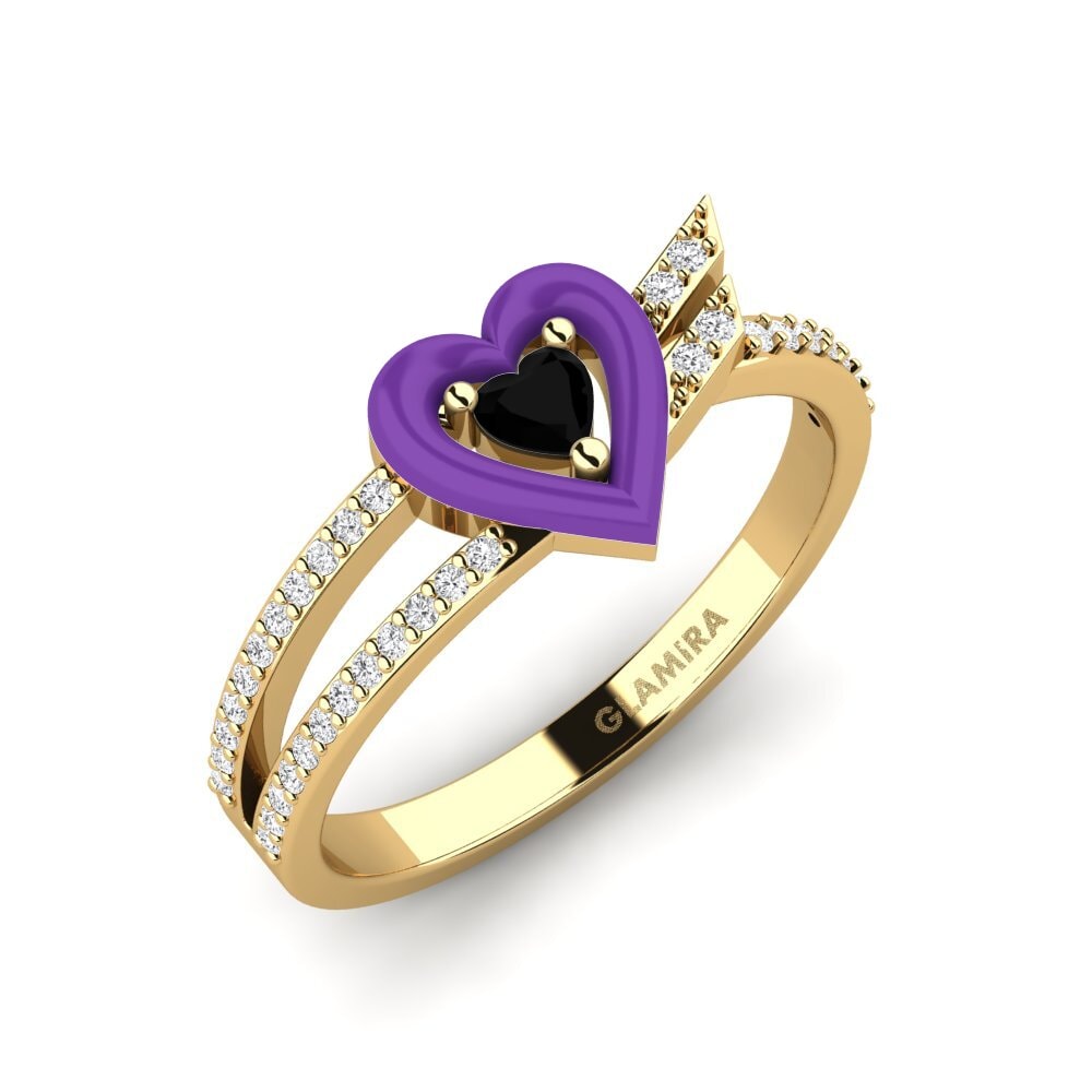 Diamante Negro Anillo Cuoresotille