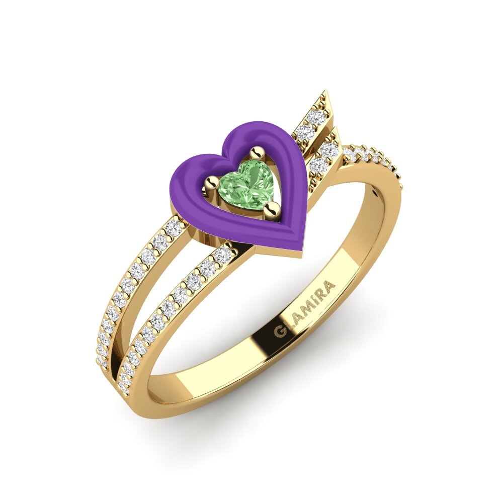 Diamante Verde Anillo Cuoresotille