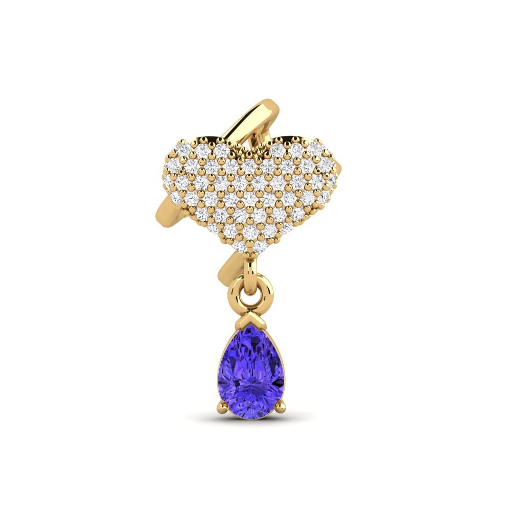 14ct Yellow Gold Tanzanite Women's Earring Desejo