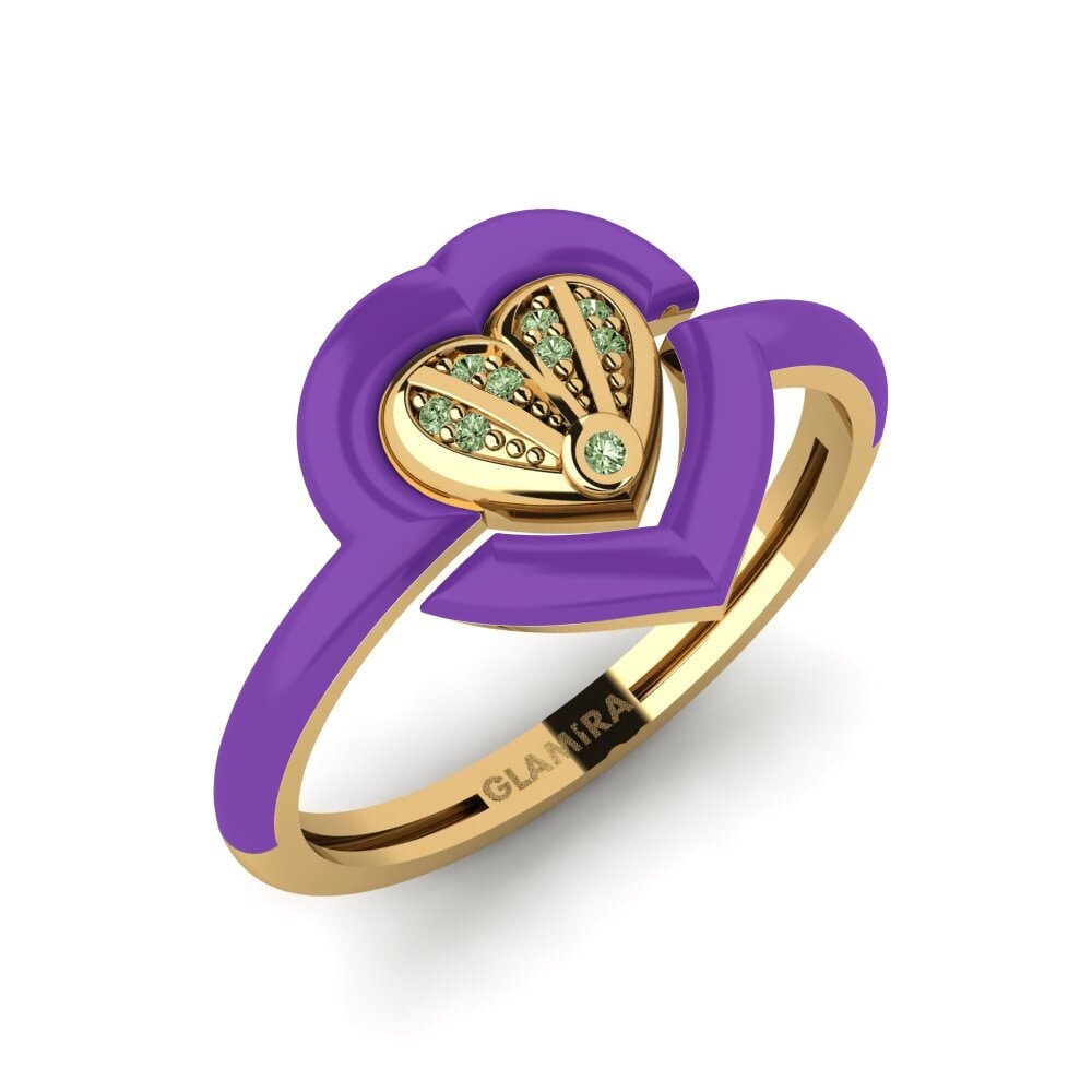 Diamante Verde Anillo Enthusiasm