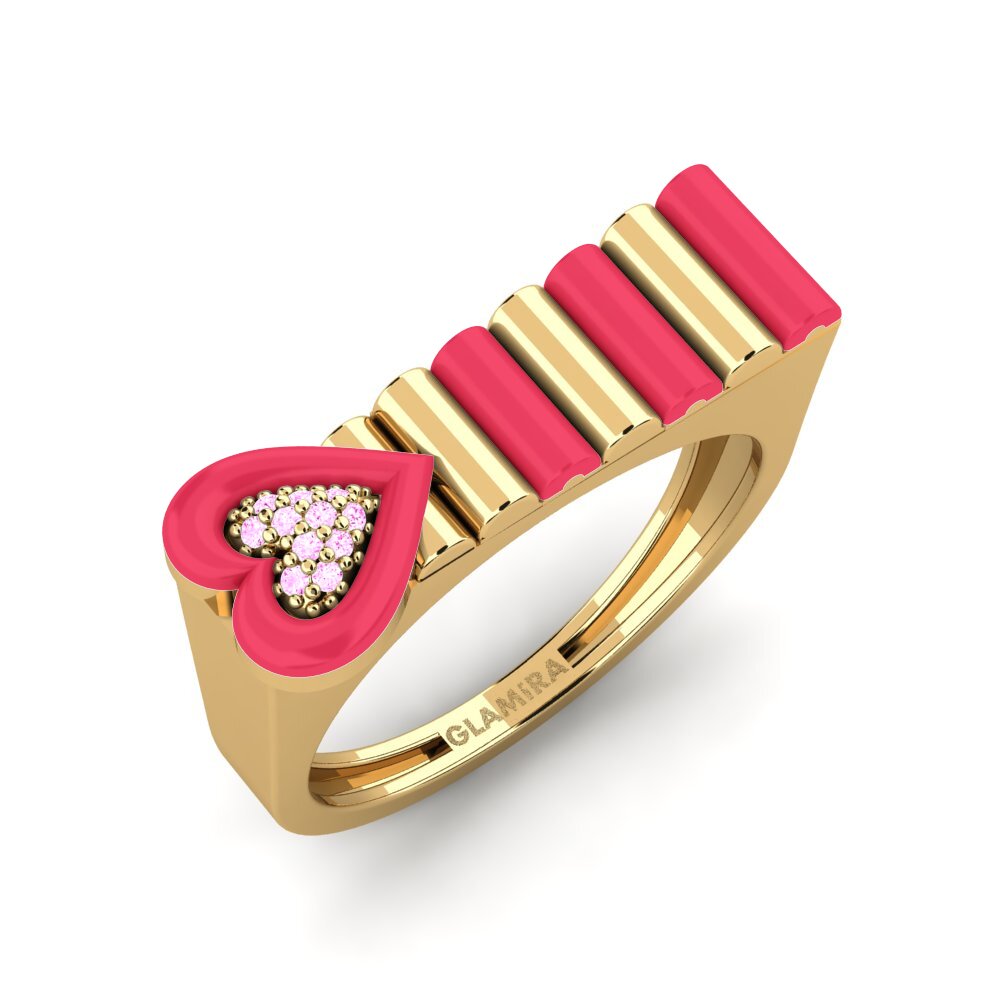 Zafiro Rosado Anillo Fresco