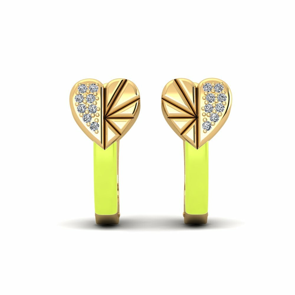 Zirkoon Dames Oorbellen Goldenrod