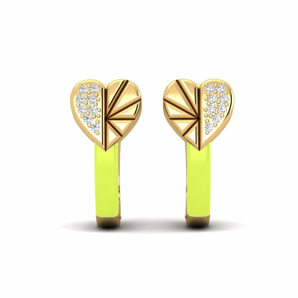 Boucle d'oreille femme Goldenrod Moissanite