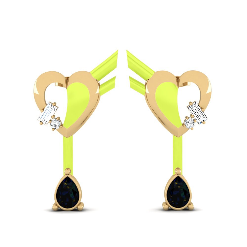 Studs Black Opal Earrings