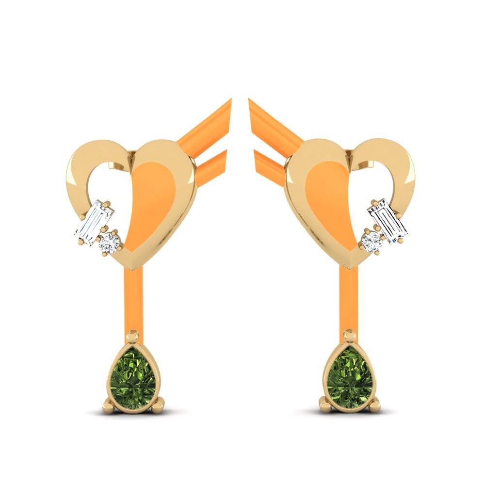 Studs Green Sapphire Earrings