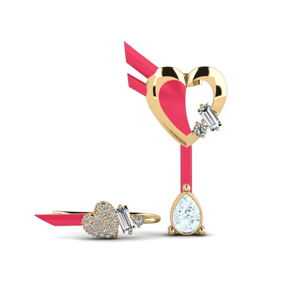 Pendientes Aguamarina Trepadores