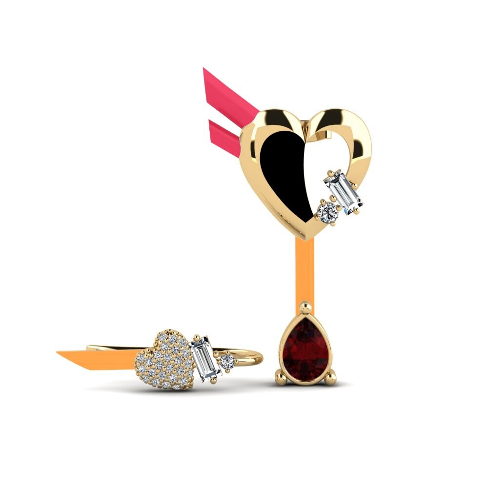 Pendientes Granate Trepadores