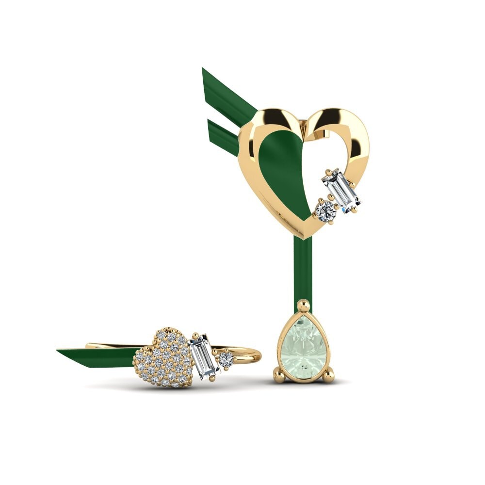 Pendientes Amatista verde Trepadores