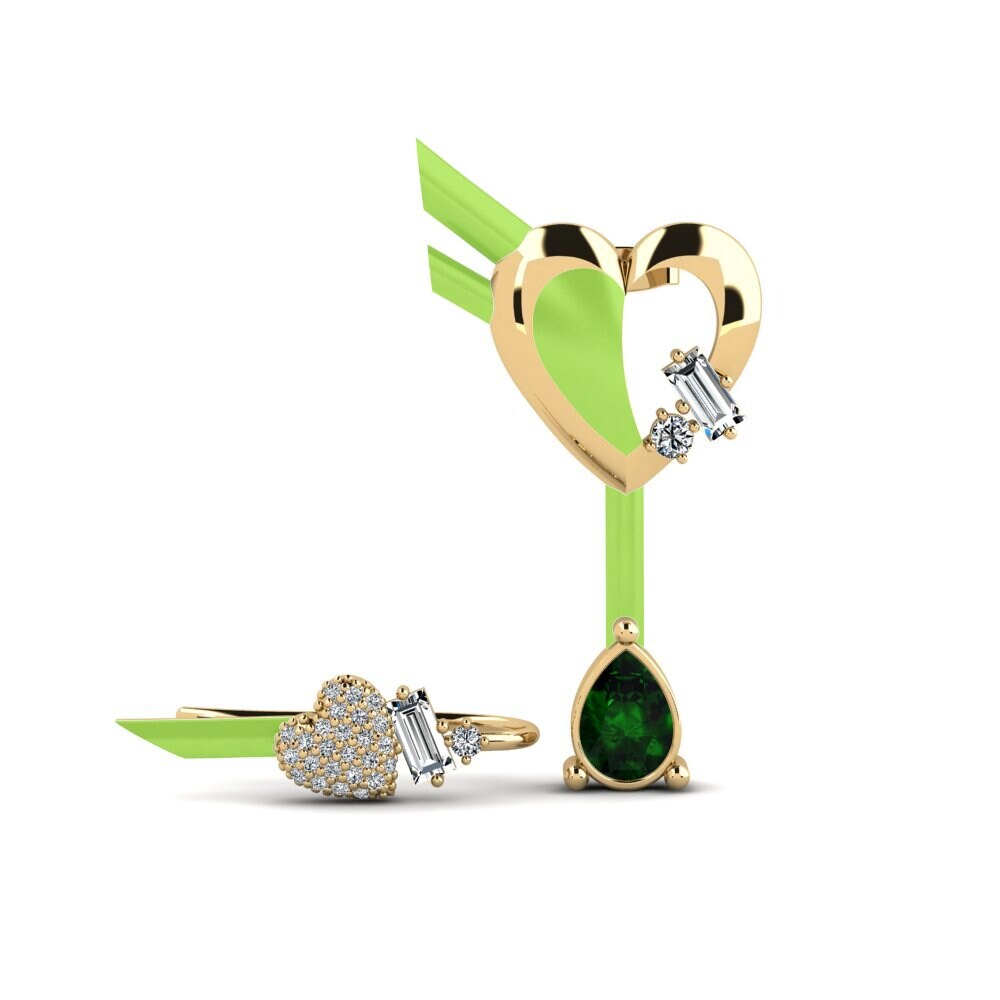 Pendientes Turmalina verde Trepadores