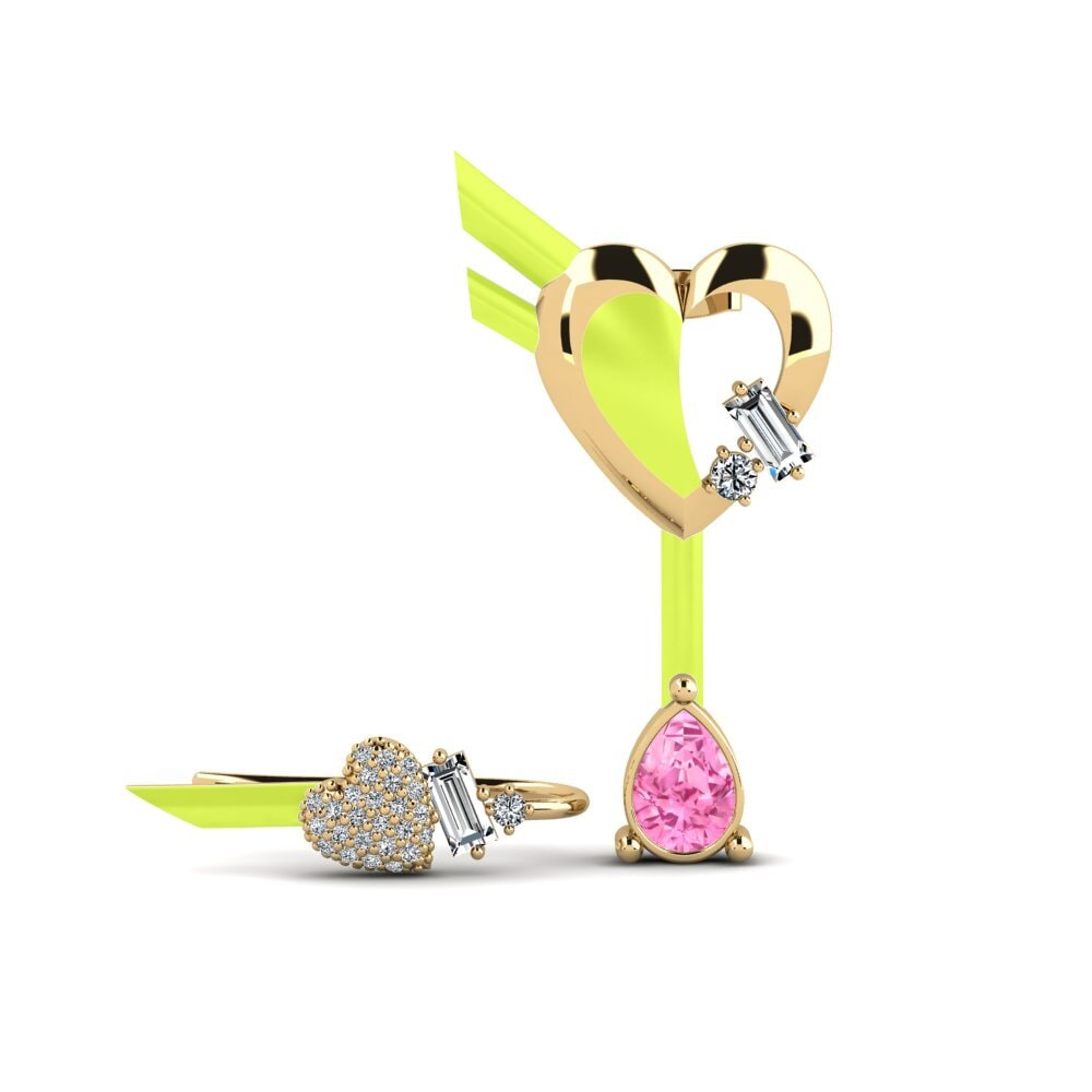 Orecchini Zaffiro Rosa Ear climber