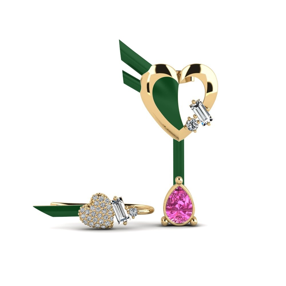 Pendientes Topacio Rosa Trepadores