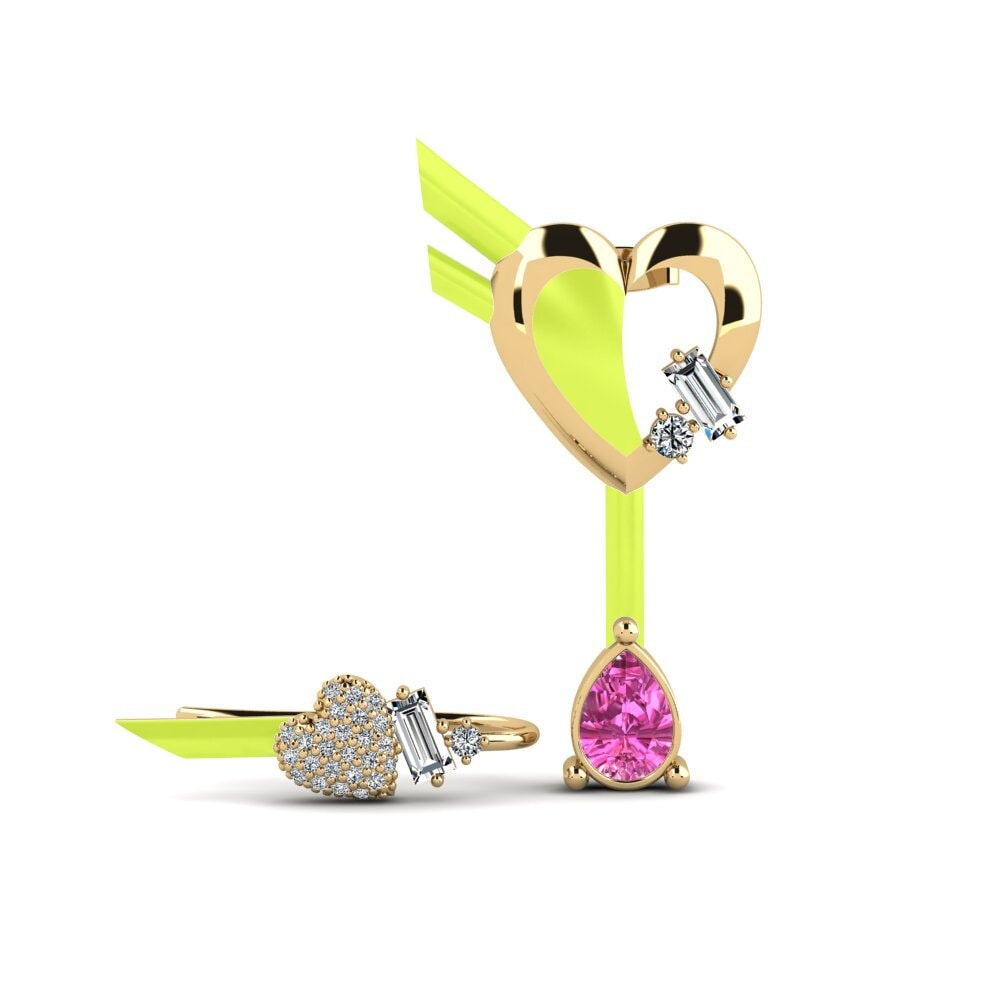 Climber Pink Topaz Earrings