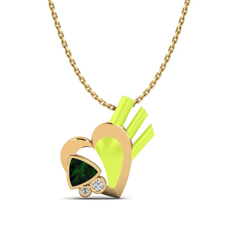 Tourmaline Verte Pendentif pour femme Immense