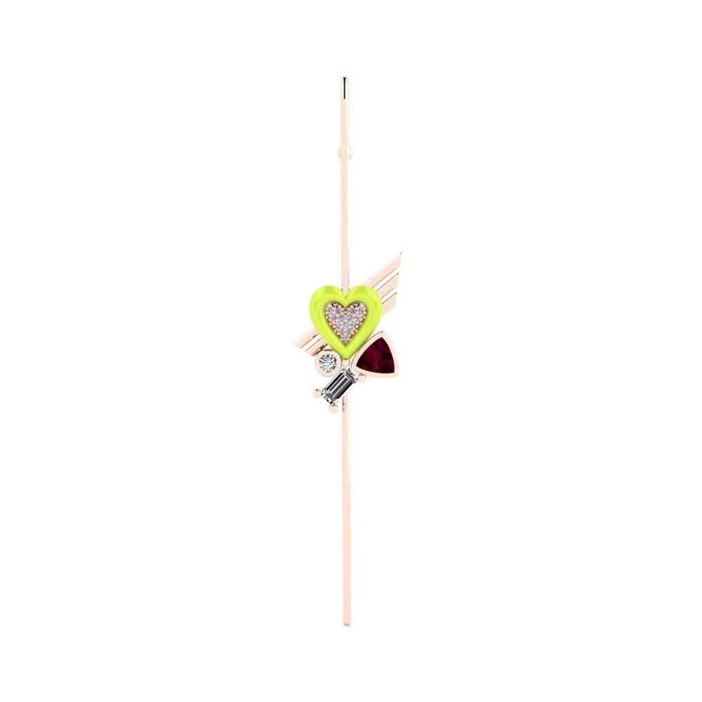 Rotgold 585 Rhodolit-Granat Ohrpiercings Innamorato