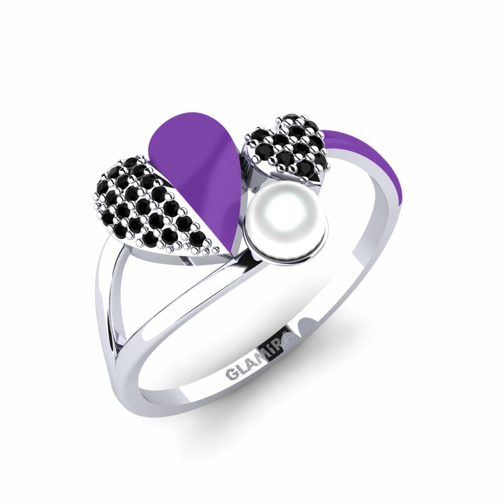 Diamant Noir Bague Lastkiss