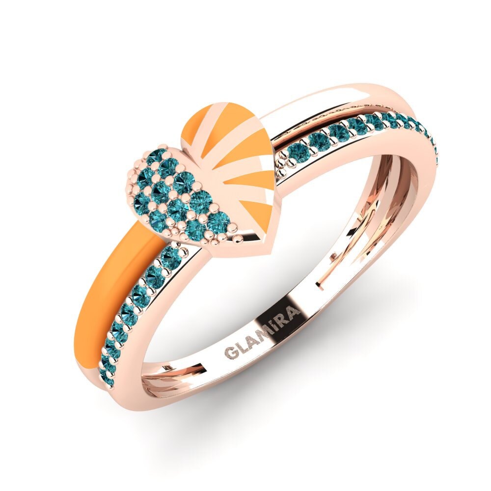 Diamante Azul Anillo Lovestory