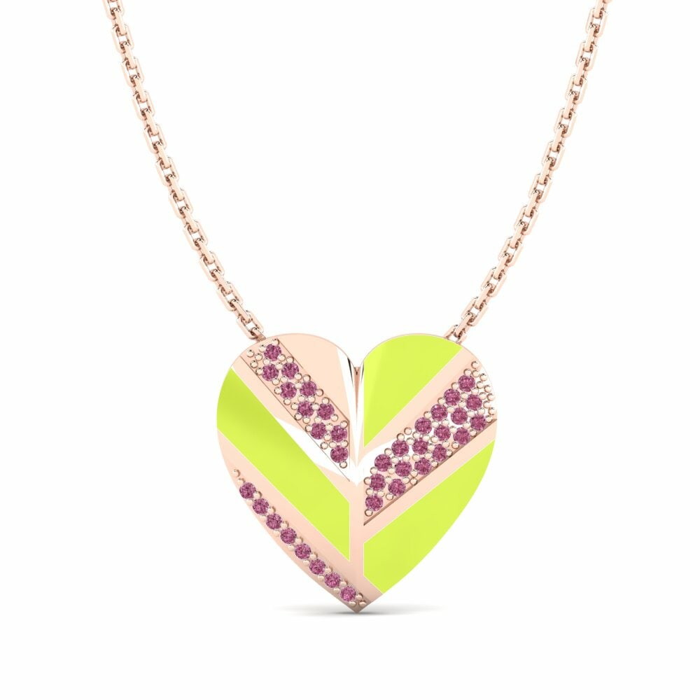 Vàng Hồng 9K Đá Rhodolite Mặt dây chuyền nữ Majesty
