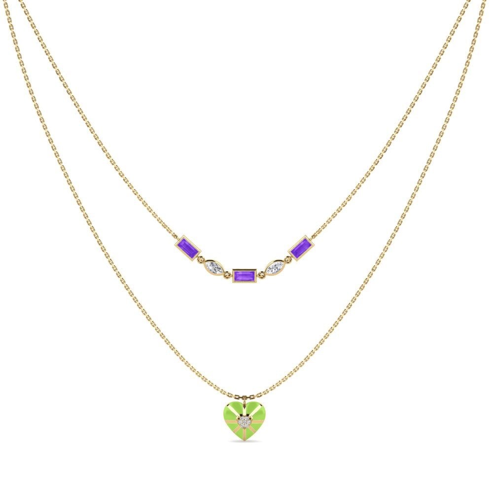 Amethyst Women's Necklace Maroon