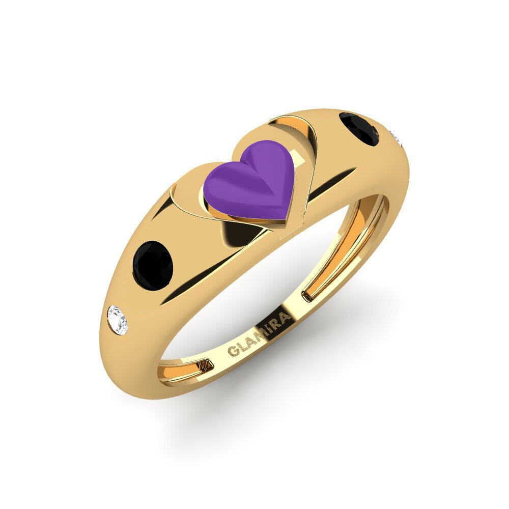 Diamante Negro Anillo Mostrare