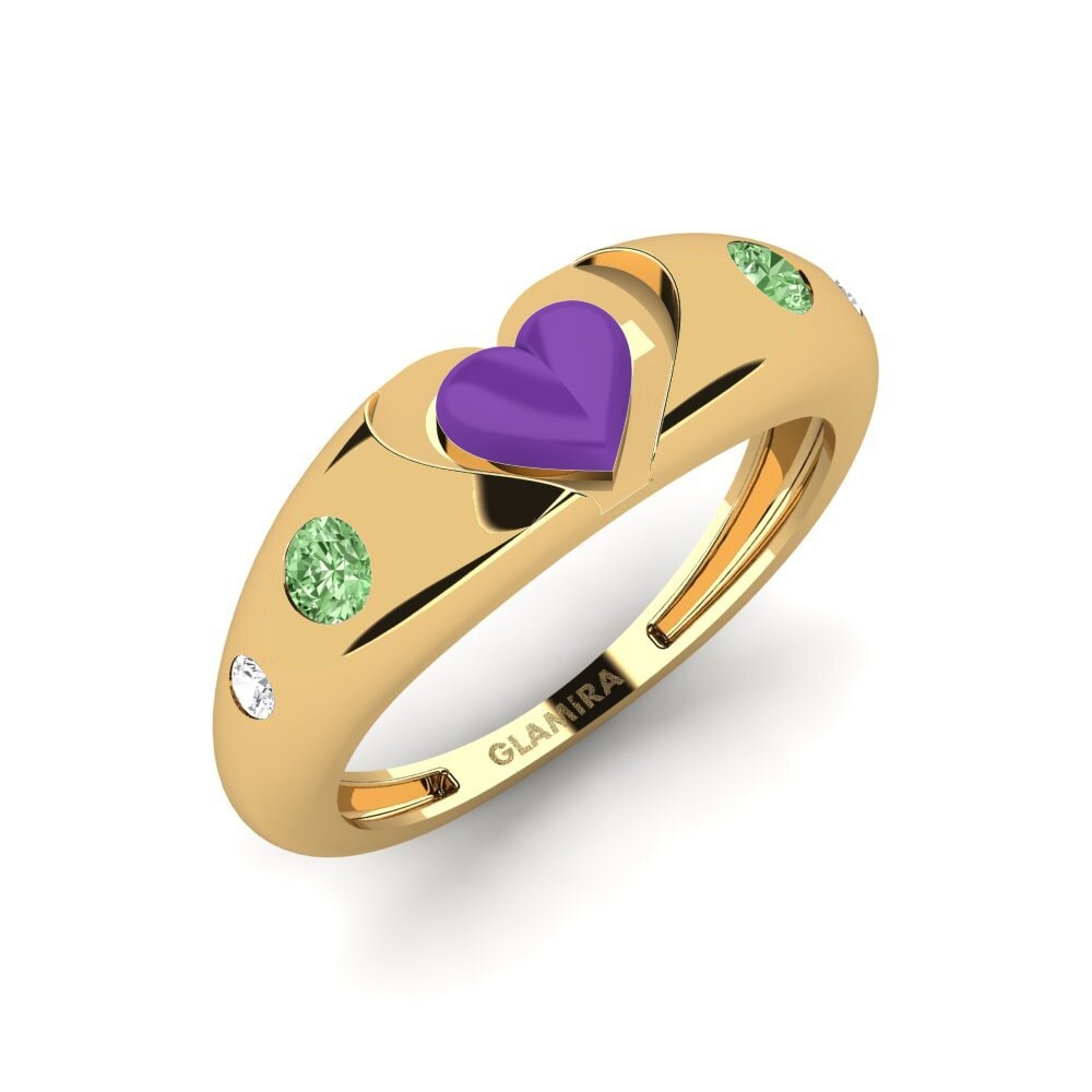 Diamante Verde Anillo Mostrare