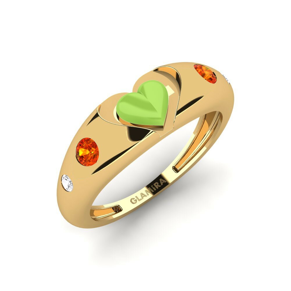 Zaffiro Arancione Anello Mostrare