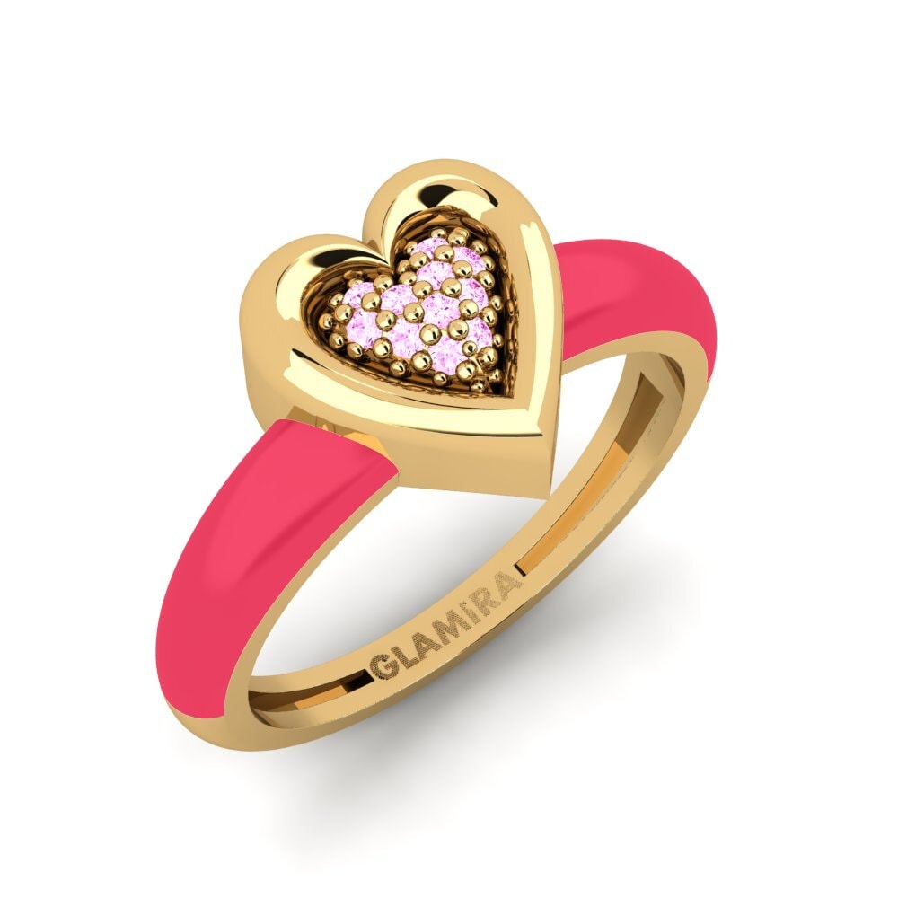 Zafiro Rosado Anillo meñique Piccoamore