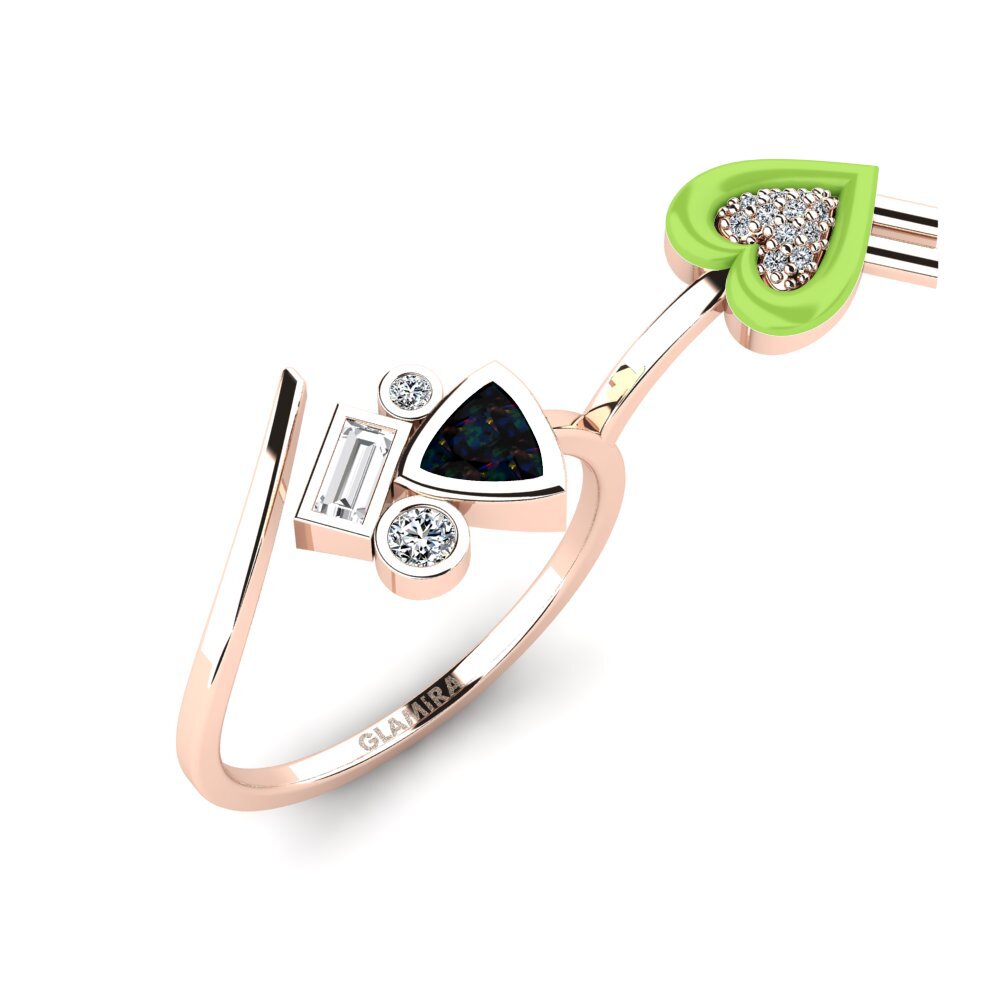 Black Opal Ring Polpo