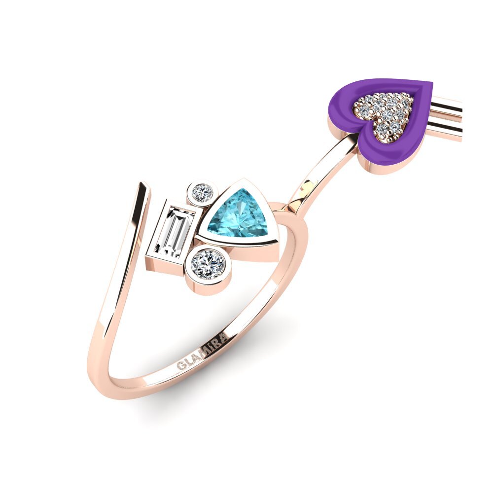 Blauer Zirkon Ring Polpo