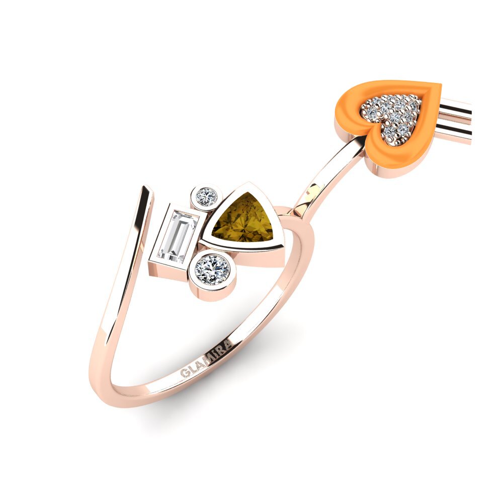 Brown Zircon Ring Polpo
