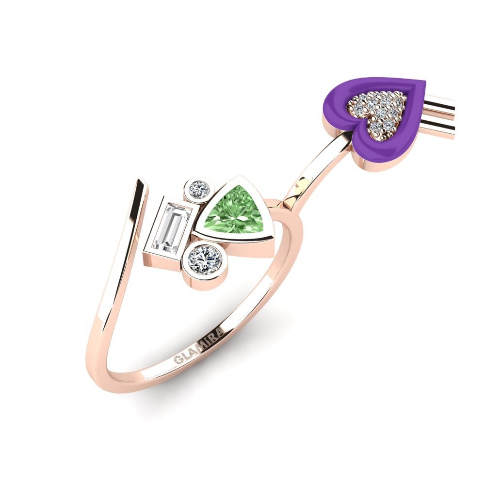 Diamante Verde Anillo Polpo