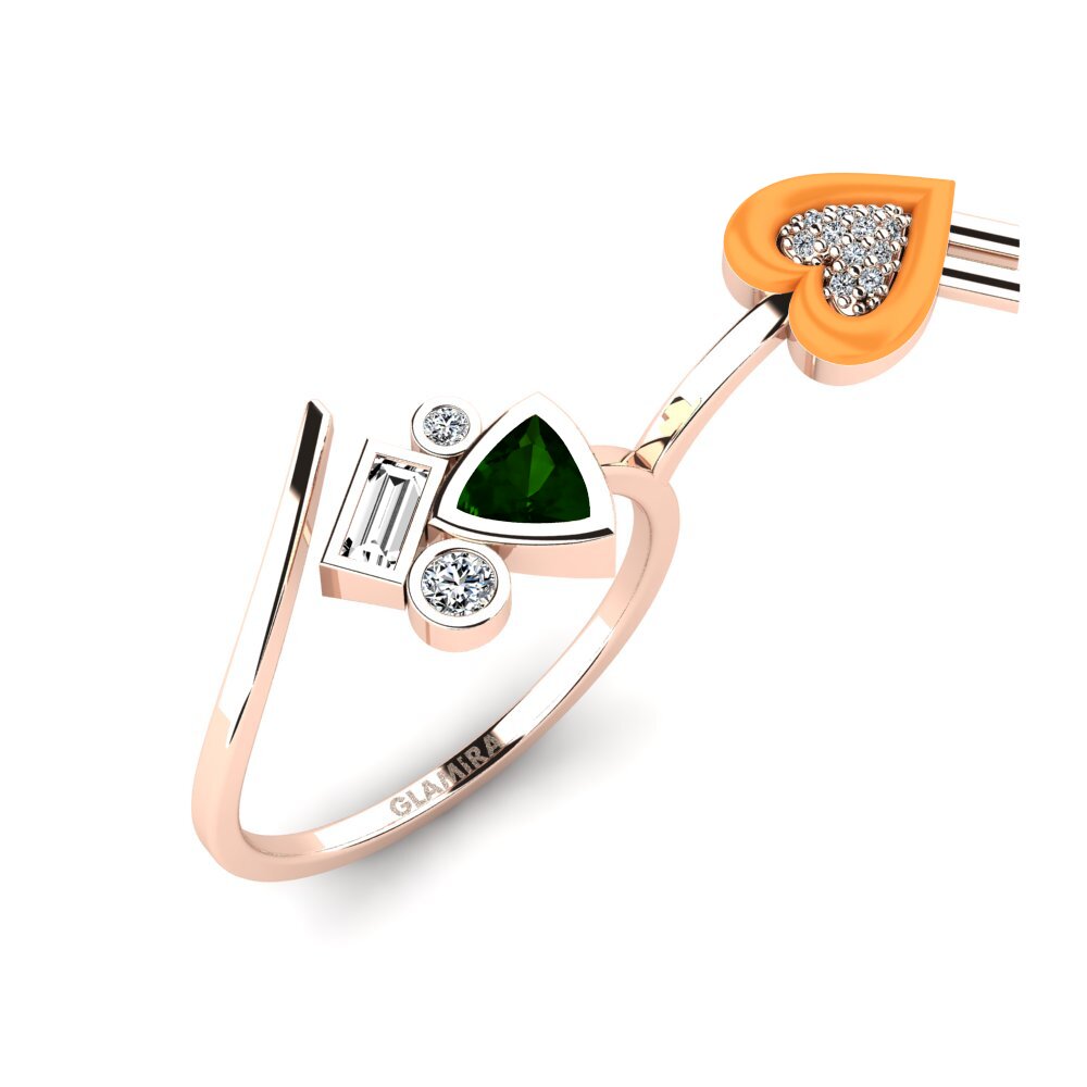 Turmalina verde Anillo Polpo