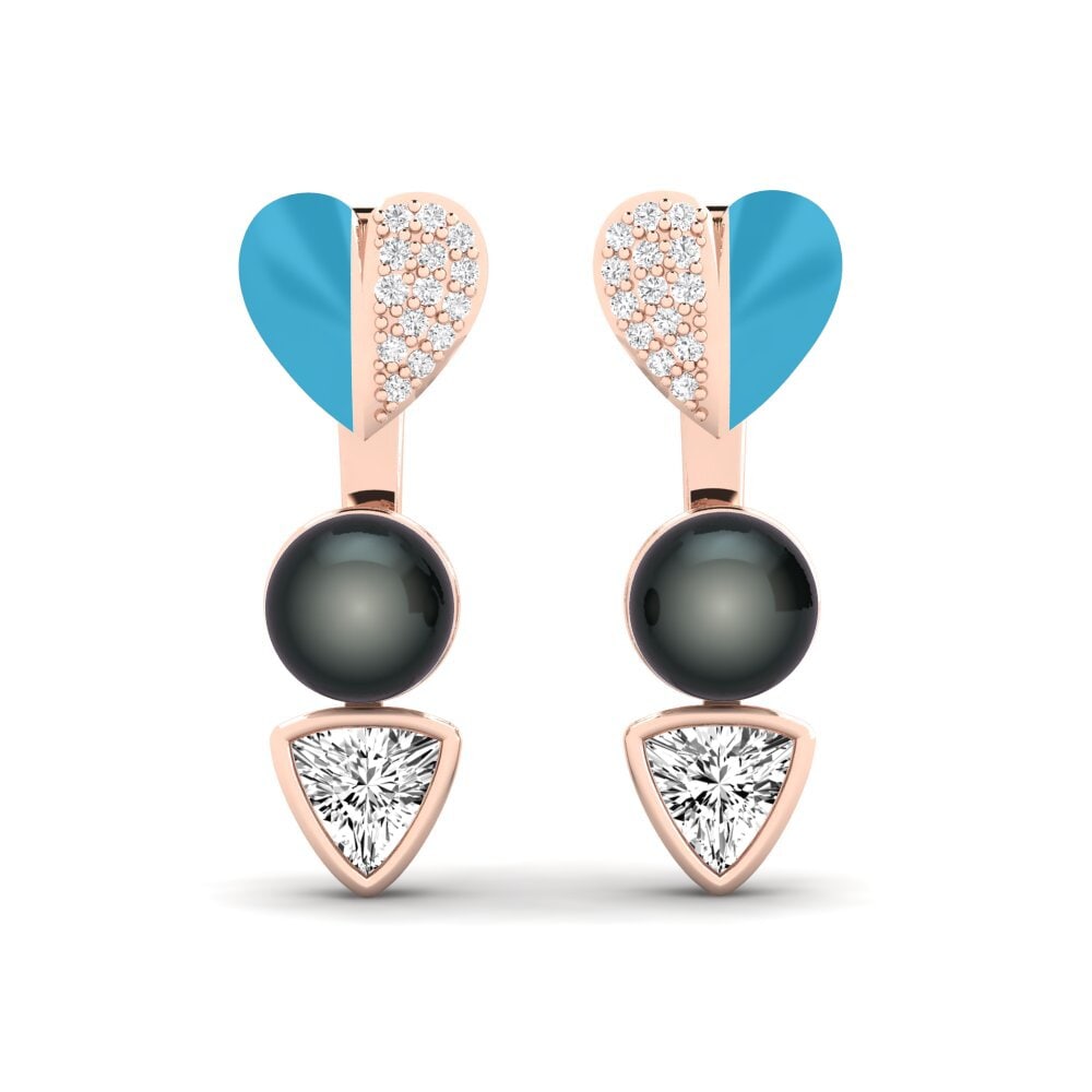Pendientes Moissanita Perlas