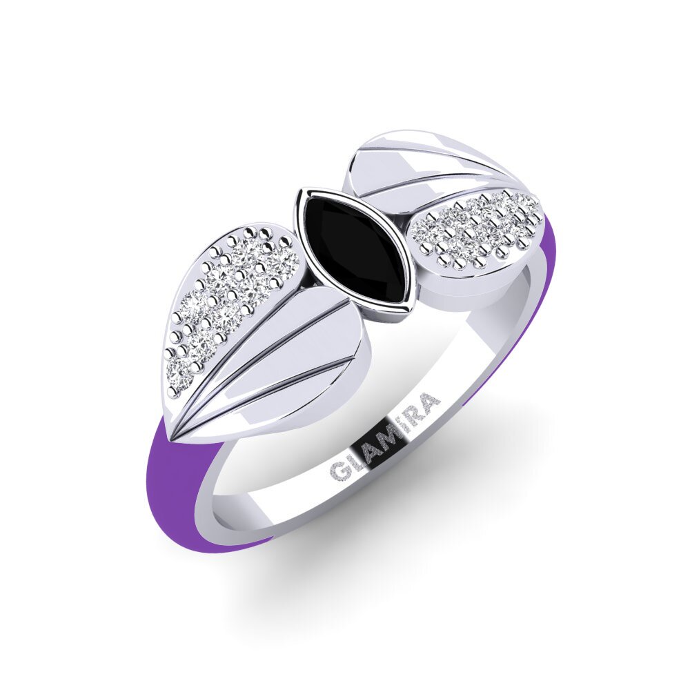 Diamante Negro Anillo meñique Stirring