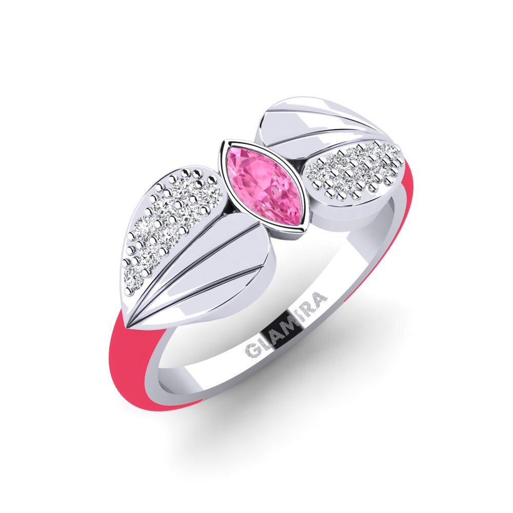 Zafiro Rosado Anillo meñique Stirring