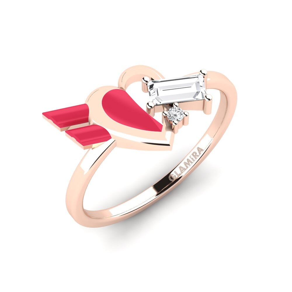 Zafiro blanco Anillo Tinselove