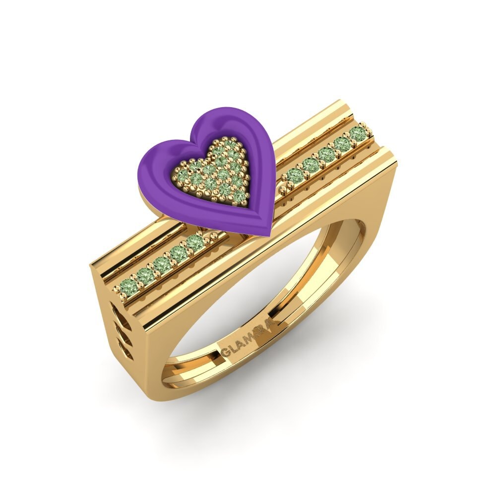 Diamante Verde Anillo Tirarelove