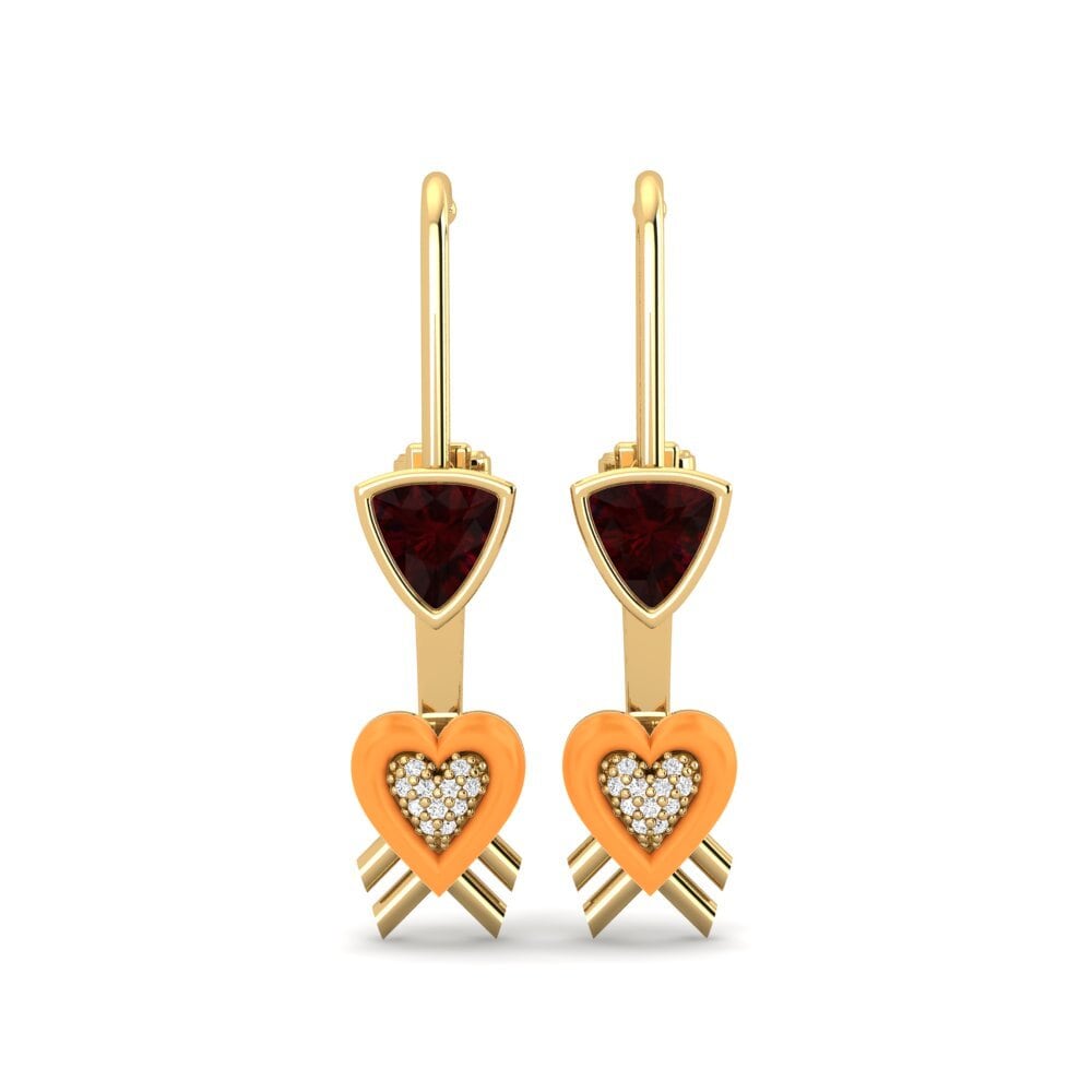 Pendientes Granate Suspender