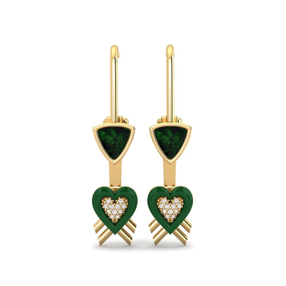 Suspender Green Tourmaline Earrings