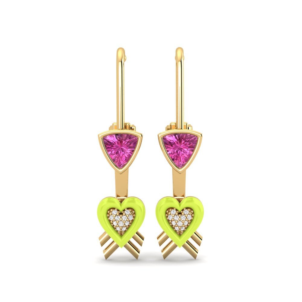 Suspender Pink Topaz Earrings