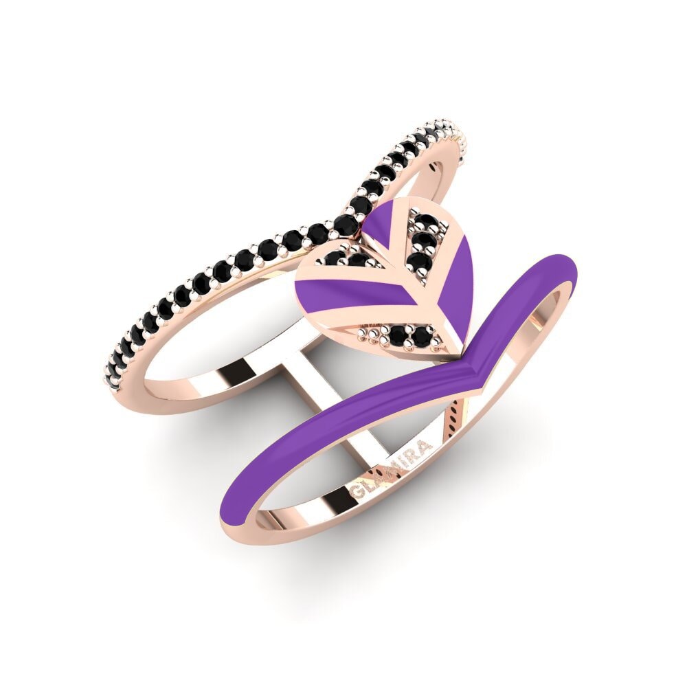 Diamante Negro Anillo Variegated